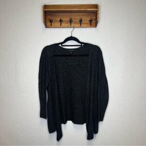 Eileen Fisher | Elegant Charcoal Waterfall‎ Cardigan Sweater Large